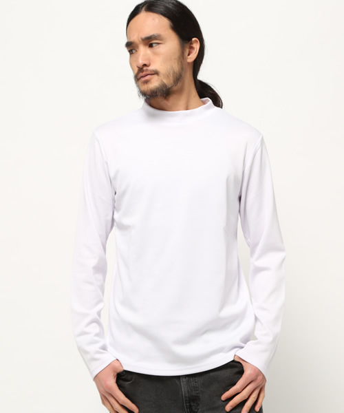 VENCEEXCHANGE(ヴァンスエクスチェンジ)の「TRポンチ モックネック (Tシャツ/カットソー・メンズ・ブラック/オフホワイト・LARGE/MEDIUM)」の1枚目の写真