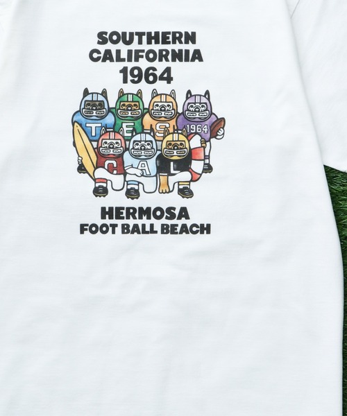 The Endless Summer(エンドレスサマー)の「TES 8812 HERMOSA FOOTBALL TEE / Tシャツ(Tシャツ/カットソー・メンズ・ホワイト/グレー・SMALL/MEDIUM/LARGE/X-LARGE)」の5枚目の写真