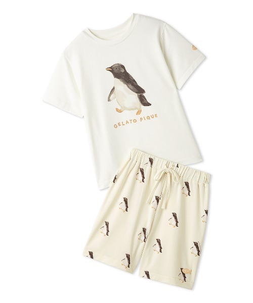 JUNIOR】【接触冷感】シーアニマル柄ワンポイントTシャツ&ショート