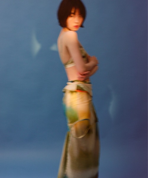 PAMM(パム)の「「たしかにそこにあった夜」のラップスカート(スカート・レディース・レッド系/グリーン系/ブルー系・1/2)」の12枚目の写真