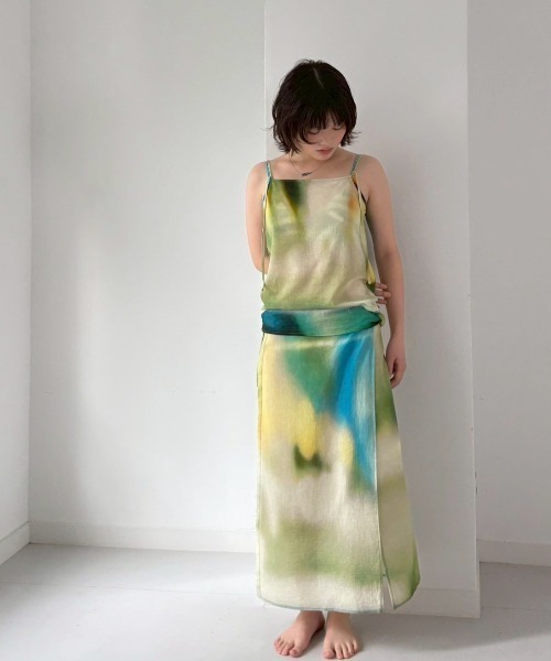 PAMM(パム)の「「たしかにそこにあった夜」のラップスカート(スカート・レディース・レッド系/グリーン系/ブルー系・1/2)」の8枚目の写真