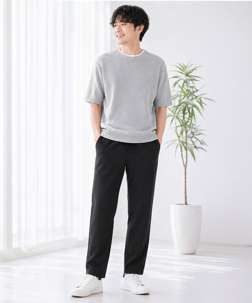ヒヤロン(ヒヤロン)の「【ヒヤロン】メンズ ピケイージーパンツ ひんやり 冷感(その他パンツ・メンズ・ブラック/ベージュ/ネイビー・L/M/LL)」の11枚目の写真