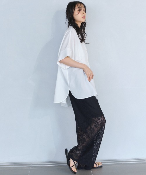 Anclear oui(アンクリアウィ)の「ウエストリボンレースイージーパンツ(その他パンツ・レディース・アイボリー/ブラック・F)」の18枚目の写真
