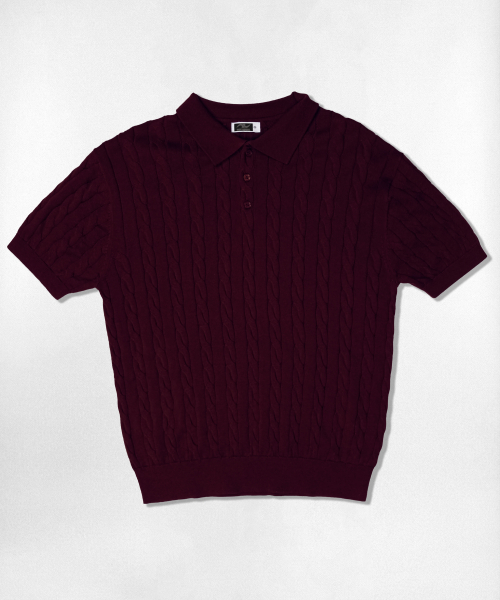 NOTUSUAL(ノットユージュアル)の「ユーズアルケーブルニット半袖Tシャツ 4カラー(ニット/セーター・レディース・バーガンディー/ネイビー/ダークグリーン/ブラック・SMALL/MEDIUM/LARGE/X-LARGE)」の13枚目の写真