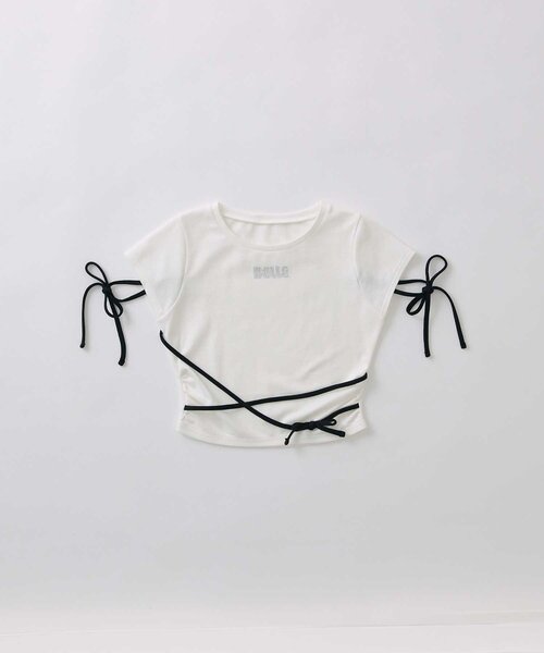 OLIVE des OLIVE（オリーブデオリーブ）の「【Belle Charme】Ribbon Detail Tee（Tシャツ/カットソー・レディース・オフホワイト/ピンク/ブラック・FREE）」の6枚目の写真