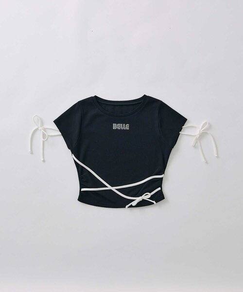 OLIVE des OLIVE（オリーブデオリーブ）の「【Belle Charme】Ribbon Detail Tee（Tシャツ/カットソー・レディース・オフホワイト/ピンク/ブラック・FREE）」の9枚目の写真