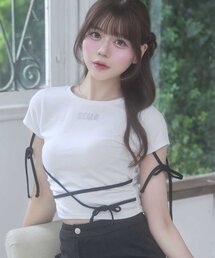 OLIVE des OLIVE | 【Belle Charme】Ribbon Detail Tee(Tシャツ/カットソー)