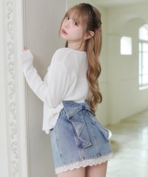 bi-color frill midi skirt / ミディフリルスカート（スカート