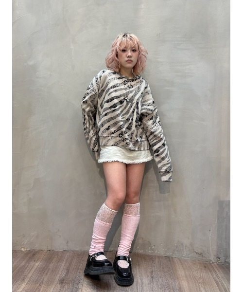 Desigual(デシグアル)の「Disney Zebra Print Sweatshirt/ディズニー ゼブラグラフィックスウェット(スウェット・レディース・ブラック・XS/S/M/L/XL)」の12枚目の写真