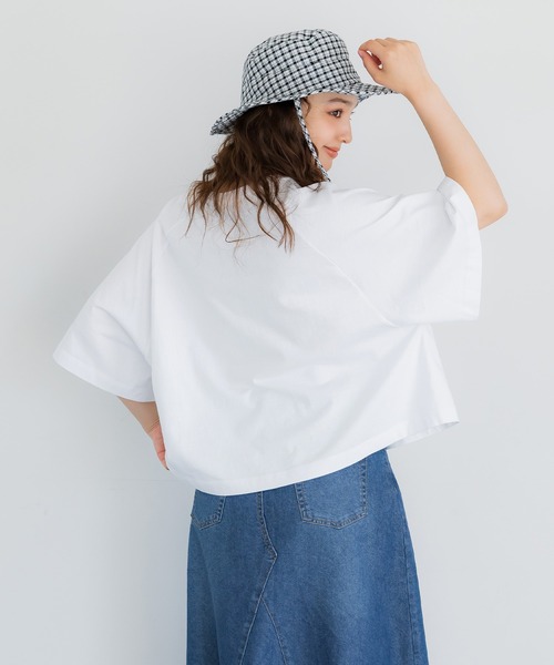 coca（coca）（コカ）の「ラグランワイドTシャツ（Tシャツ/カットソー・レディース・ブラック/ホワイト/オレンジ/カーキ・S/L/M）」の7枚目の写真