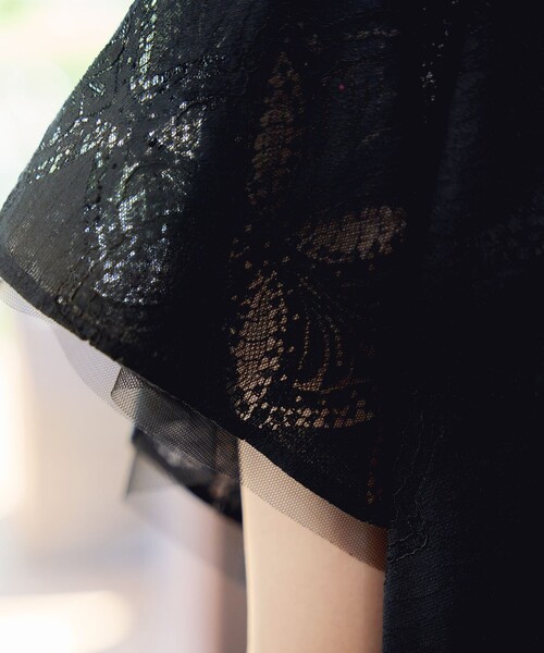 Tiaclasse(ティアクラッセ)の「レースフレアスリーブカットソートップス(Tシャツ/カットソー・レディース・オフホワイト/ブラック・M/L)」の21枚目の写真