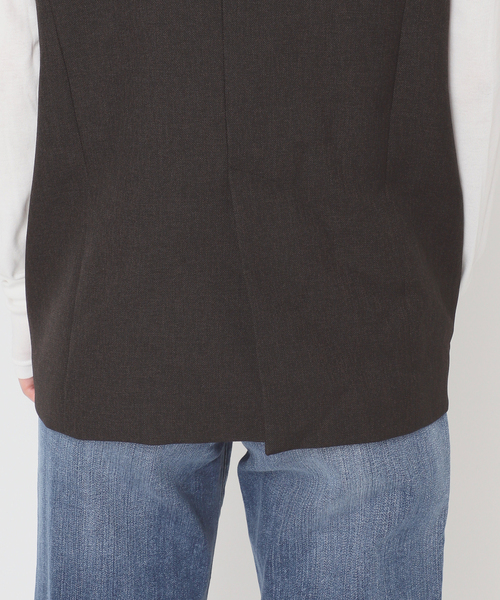 Spick & Span(スピックアンドスパン)の「《セットアップ可 / 》メランジシングルブレストジレ(ベスト・レディース・ブラウン・38/36)」の10枚目の写真