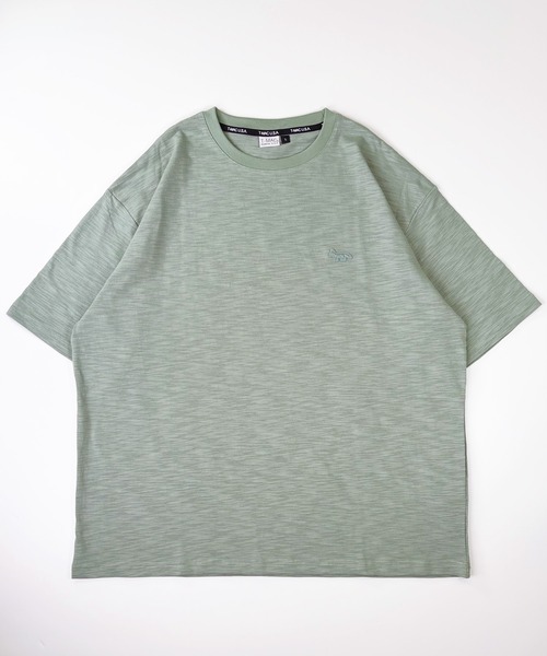 T-MAC OUTING(ティーマック アウティング)の「【T-MAC】スラブ天竺 ワンポイントFOXワッペン刺繍 半袖Tシャツ(Tシャツ/カットソー・メンズ・セージグリーン/ブラック/ピンク/オートミール・M/LL/L)」の16枚目の写真