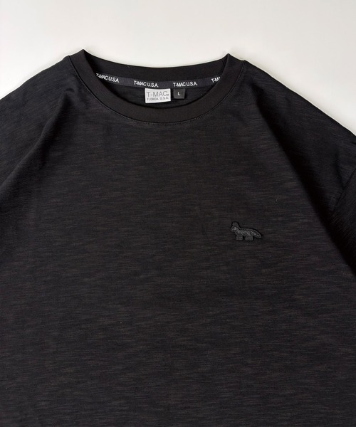 T-MAC OUTING(ティーマック アウティング)の「【T-MAC】スラブ天竺 ワンポイントFOXワッペン刺繍 半袖Tシャツ(Tシャツ/カットソー・メンズ・セージグリーン/ブラック/ピンク/オートミール・M/LL/L)」の20枚目の写真