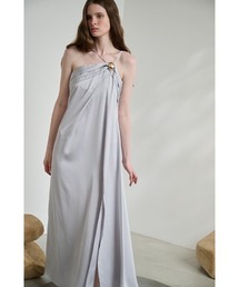 Agnes Pleated Long Dress ネックチェーンアコーディオンプリーツ