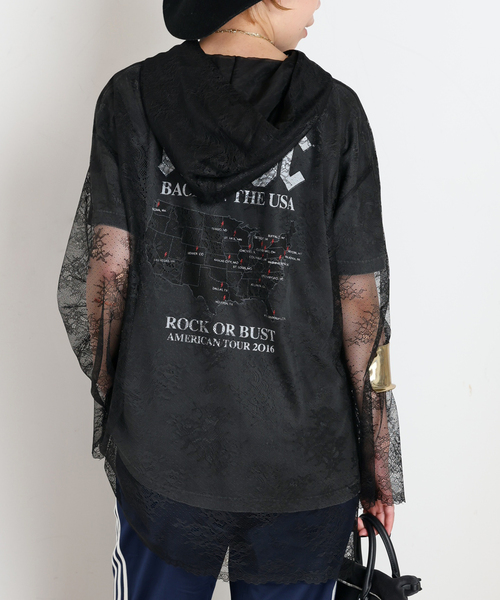 ARCHIVE STANCE(アーカイブスタンス)の「【ARCHIVE STANCE/アーカイブスタンス】lace hoodie(Tシャツ/カットソー・レディース・ブラック/ホワイト・FREE)」の12枚目の写真