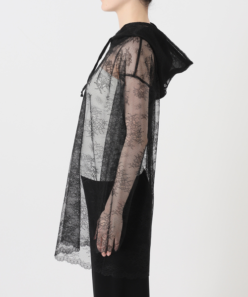 ARCHIVE STANCE(アーカイブスタンス)の「【ARCHIVE STANCE/アーカイブスタンス】lace hoodie(Tシャツ/カットソー・レディース・ブラック/ホワイト・FREE)」の17枚目の写真