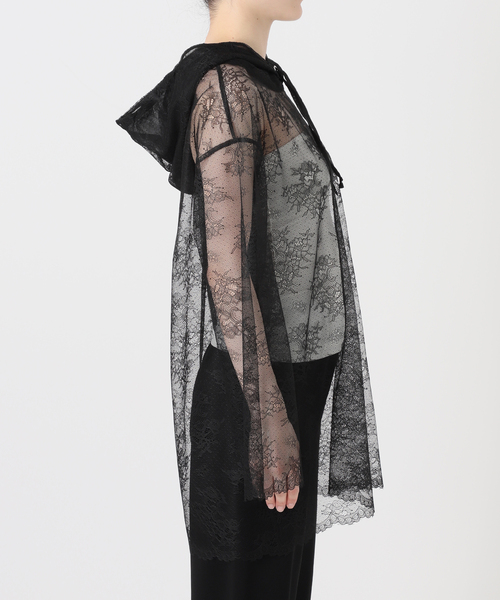 ARCHIVE STANCE(アーカイブスタンス)の「【ARCHIVE STANCE/アーカイブスタンス】lace hoodie(Tシャツ/カットソー・レディース・ブラック/ホワイト・FREE)」の19枚目の写真