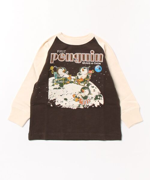 DENIM DUNGAREE（デニムダンガリー）の「PENGUIN L/S Tee（Tシャツ/カットソー・キッズ・ライトブルー/ブラック・115cm/125cm）」の2枚目の写真