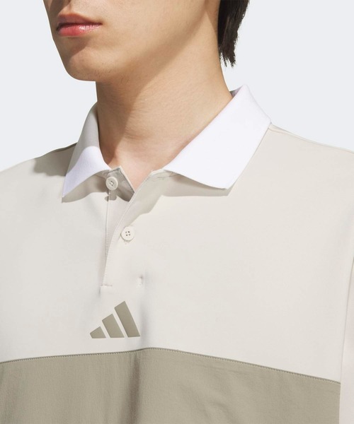 adidas（アディダス）の「ポロシャツ 長袖【adidas Golf/アディダスゴルフ】（ポロシャツ・メンズ・クリーム・XX-LARGE/LARGE/X-LARGE/SMALL/MEDIUM）」の3枚目の写真