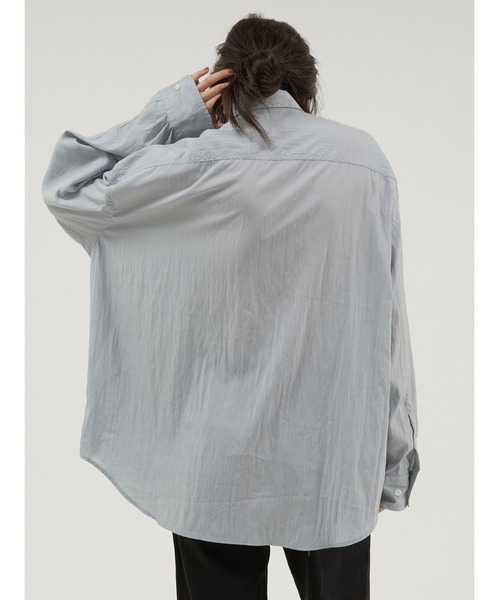 LA PEAU DE GEM(ラポドゥジェム)の「【LA PEAU DE GEM】micro collar shirt/マイクロカラーシャツ(シャツ/ブラウス・レディース・ブラック/アイボリー・FREE)」の11枚目の写真