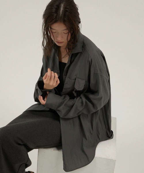 LA PEAU DE GEM(ラポドゥジェム)の「【LA PEAU DE GEM】micro collar shirt/マイクロカラーシャツ(シャツ/ブラウス・レディース・ブラック/アイボリー・FREE)」の20枚目の写真