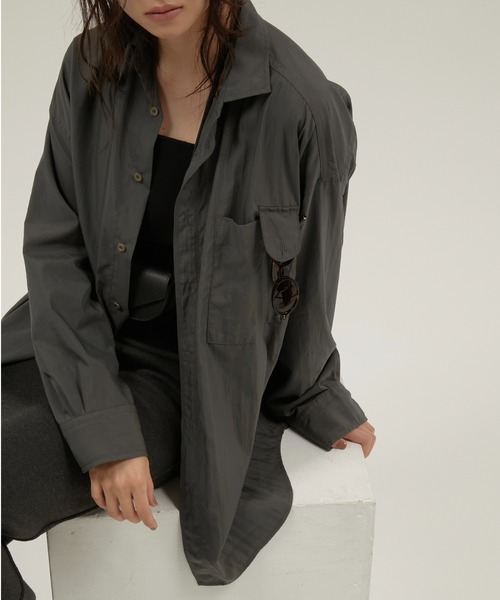 LA PEAU DE GEM(ラポドゥジェム)の「【LA PEAU DE GEM】micro collar shirt/マイクロカラーシャツ(シャツ/ブラウス・レディース・ブラック/アイボリー・FREE)」の19枚目の写真