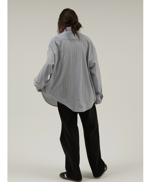LA PEAU DE GEM(ラポドゥジェム)の「【LA PEAU DE GEM】micro collar shirt/マイクロカラーシャツ(シャツ/ブラウス・レディース・ブラック/アイボリー・FREE)」の14枚目の写真