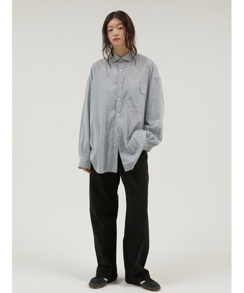 LA PEAU DE GEM(ラポドゥジェム)の「【LA PEAU DE GEM】 micro collar shirt / マイクロカラーシャツ(シャツ/ブラウス・レディース・ブラック/アイボリー/ブルー・FREE)」の22枚目の写真