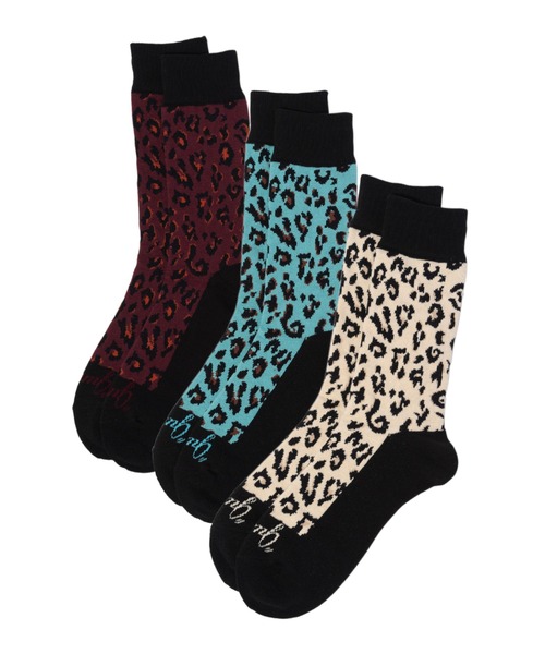 glamb(グラム)の「Leopard Socks Set / レオパードソックスセット(ソックス/靴下・メンズ・マルチ・FREE)」の1枚目の写真