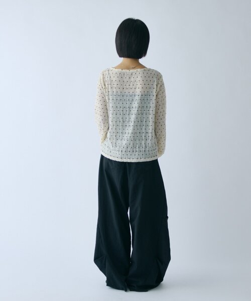 goocy(グーシー)の「ドットカーディガン(Tシャツ/カットソー・レディース・アイボリー/ブラック・FREE)」の9枚目の写真