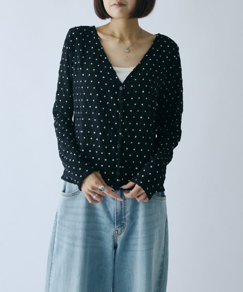 goocy(グーシー)の「ドットカーディガン(Tシャツ/カットソー・レディース・アイボリー/ブラック・FREE)」の18枚目の写真