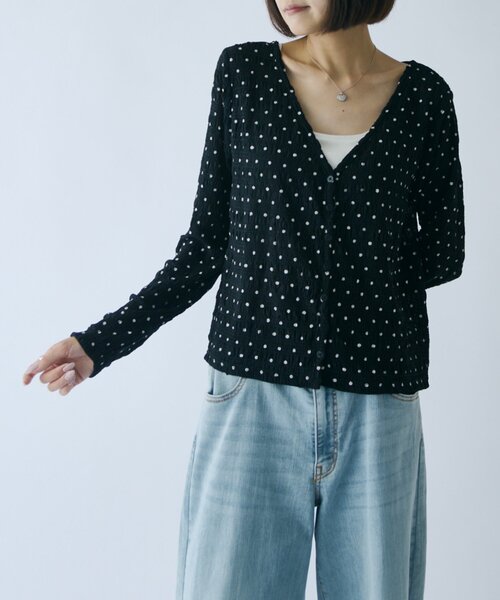 goocy(グーシー)の「ドットカーディガン(Tシャツ/カットソー・レディース・アイボリー/ブラック・FREE)」の17枚目の写真