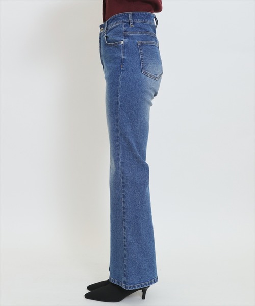 WILLSELECTION(ウィルセレクション)の「美脚ロゴ刺繍セミフレアデニムパンツ(デニムパンツ・レディース・ダークブルー/ネイビー・S/M)」の14枚目の写真