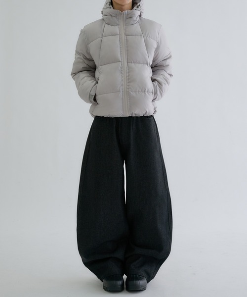 EPNK(イーピーエヌケー)の「Utility shell filling blouson / ユーティリティシェルナカワタブルゾン(ブルゾン・メンズ・チャコールグレー/モスグリーン/ライトグレー・SMALL/LARGE/MEDIUM)」の16枚目の写真
