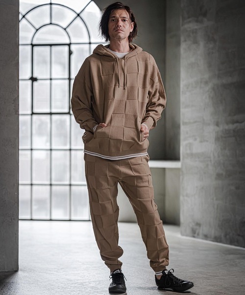 CAMBIO(カンビオ)の「mpa4213- Block Knit Hoodie ブロックニットパーカー(CMP-262-002)(パーカー・メンズ・ブラック/ブルー/グレイッシュベージュ・S/M/L)」の21枚目の写真