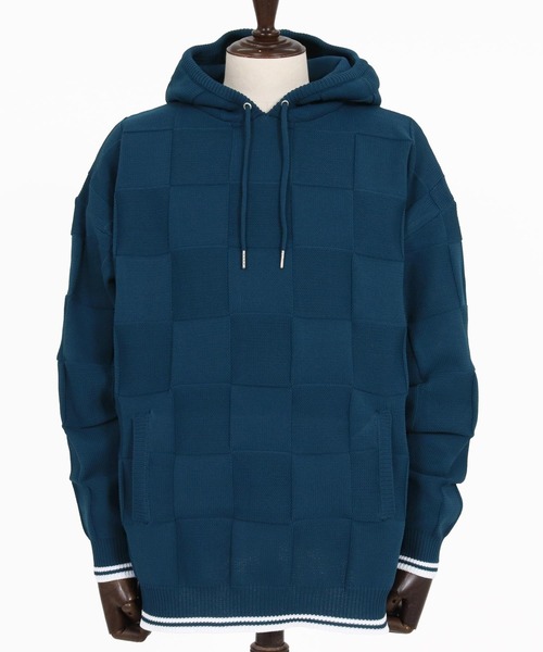 CAMBIO(カンビオ)の「mpa4213- Block Knit Hoodie ブロックニットパーカー(CMP-262-002)(パーカー・メンズ・ブラック/ブルー/グレイッシュベージュ・S/M/L)」の22枚目の写真