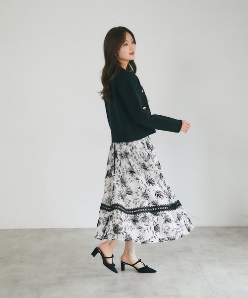 tocco closet(トッコ クローゼット)の「フロントビジュー装飾ニットジャケット(ニット/セーター・レディース・ブラック/グレー/アイボリー/モカ・M)」の14枚目の写真