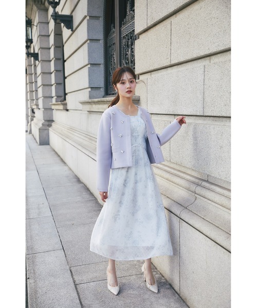 tocco closet(トッコ クローゼット)の「フロントビジュー装飾ニットジャケット(ニット/セーター・レディース・ブラック/グレー/アイボリー/モカ・M)」の22枚目の写真