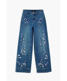 Desigual | Floral embroidery straight denim pants / フローラル刺繍ストレートデニムパンツ(デニムパンツ)