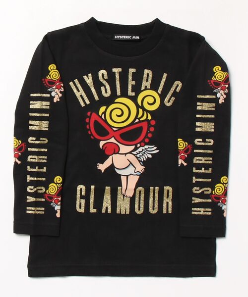 HYSTERIC MINI(ヒステリックミニ)の「GLITTERING ANGEL MINI 長袖Tシャツ(Tシャツ/カットソー・キッズ・ブラック/ホワイト・100)」の4枚目の写真