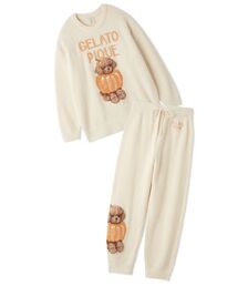 gelato pique（ジェラートピケ）の「【HALLOWEEN】【ONLINE限定】ナイトパレードDOGSジャガードプルオーバー&ロングパンツセット（ルームウェア/パジャマ）」