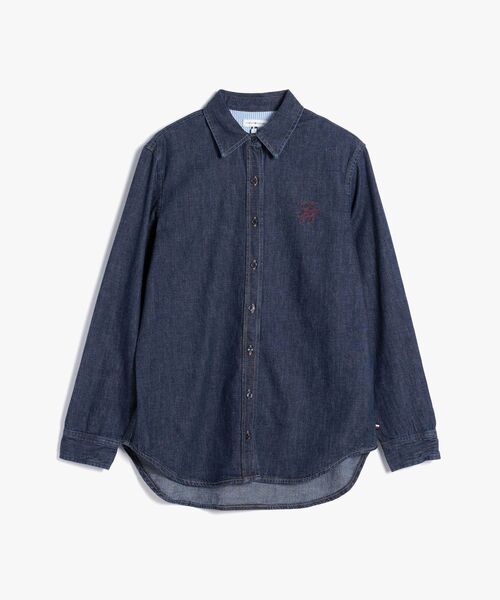 TOMMY HILFIGER(トミーヒルフィガー)の「リラックスシャツ(シャツ/ブラウス・レディース・ブルー・SMALL/MEDIUM/X-SMALL)」の2枚目の写真