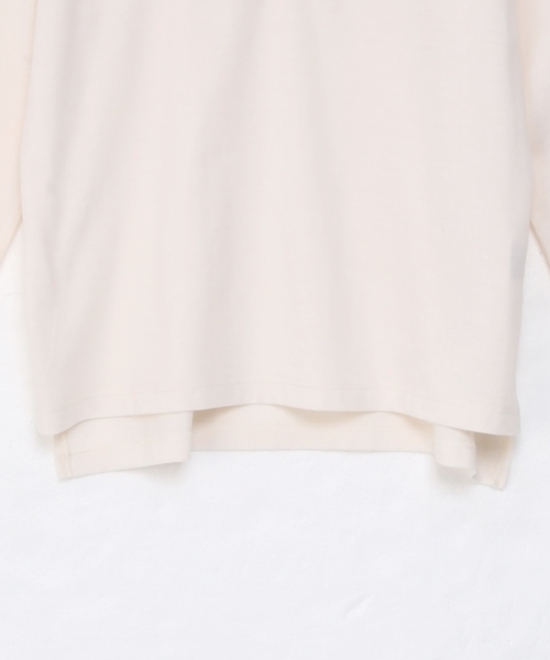 Chico（チコ）の「レースアップロングTシャツ（Tシャツ/カットソー・レディース・アイボリー/ライトグレー/モスグリーン/ピンクベージュ・FREE）」の7枚目の写真