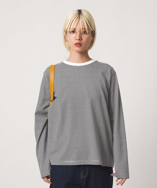 BEAUTY&YOUTH UNITED ARROWS(ビューティーアンドユースユナイテッドアローズ)の「ソリッド&ボーダー ロングスリーブ Tシャツ(Tシャツ/カットソー・レディース・ホワイト/その他1/その他2・FREE)」の7枚目の写真