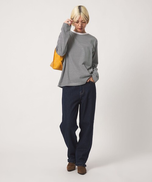 BEAUTY&YOUTH UNITED ARROWS(ビューティーアンドユースユナイテッドアローズ)の「ソリッド&ボーダー ロングスリーブ Tシャツ(Tシャツ/カットソー・レディース・ホワイト/その他1/その他2・FREE)」の8枚目の写真