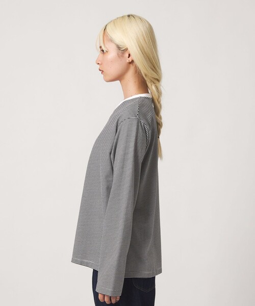 BEAUTY&YOUTH UNITED ARROWS(ビューティーアンドユースユナイテッドアローズ)の「ソリッド&ボーダー ロングスリーブ Tシャツ(Tシャツ/カットソー・レディース・ホワイト/その他1/その他2・FREE)」の10枚目の写真