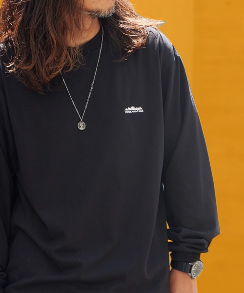 THOUSAND MILE(サウザンドマイル)の「THOUSAND MILE/サウザンドマイル LONG SLEEVE T-SHIRT 吸汗速乾 毛玉防止 抗菌防臭 刺繍ロゴ ロンT ベーシック カジュアル ユニセックス アウトドア 2026秋冬 秋服(Tシャツ/カットソー・メンズ・ホワイト/ブラック/グレー・M/L/XL/XS)」の3枚目の写真