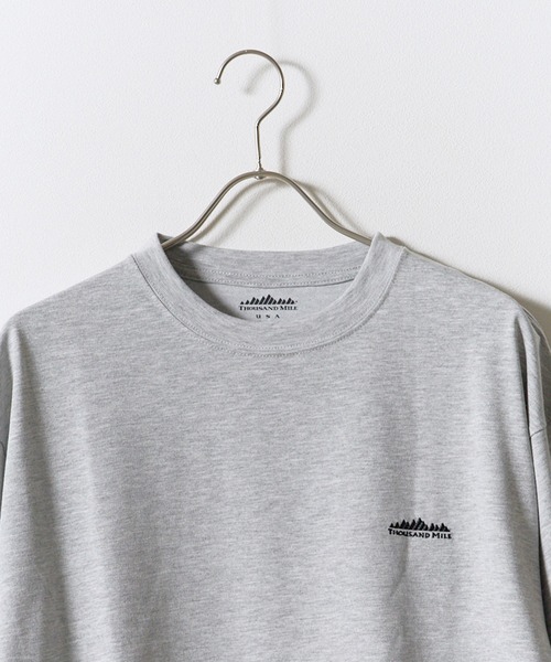 THOUSAND MILE(サウザンドマイル)の「THOUSAND MILE/サウザンドマイル LONG SLEEVE T-SHIRT 吸汗速乾 毛玉防止 抗菌防臭 刺繍ロゴ ロンT ベーシック カジュアル ユニセックス アウトドア 2026秋冬 秋服(Tシャツ/カットソー・メンズ・ホワイト/ブラック/グレー・M/L/XL/XS)」の8枚目の写真