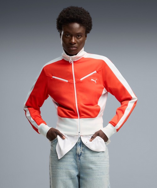 PUMA(プーマ)の「PUMA プーマ ウィメンズ T7 レトロ トラックジャケット(ジャージ・レディース・オレンジ・MEDIUM/LARGE/X-LARGE)」の1枚目の写真